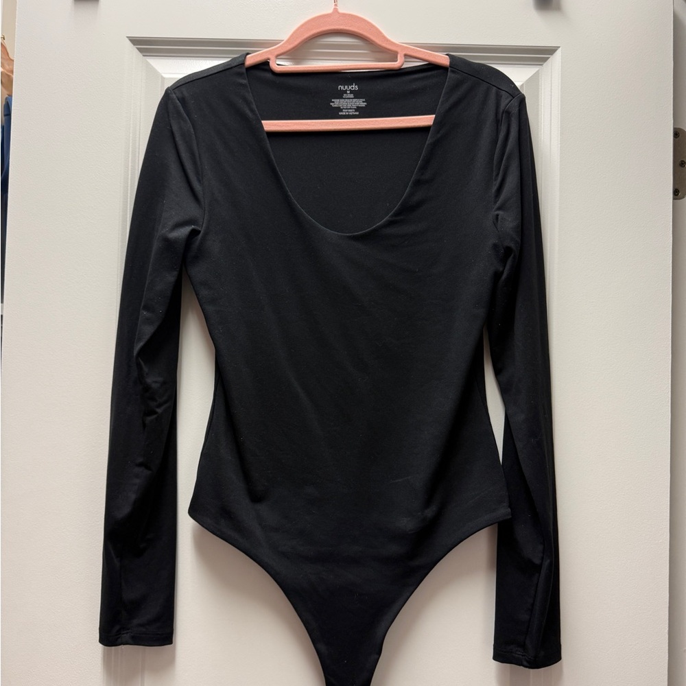 NUUDS Black Long Sleeve Bodysuit